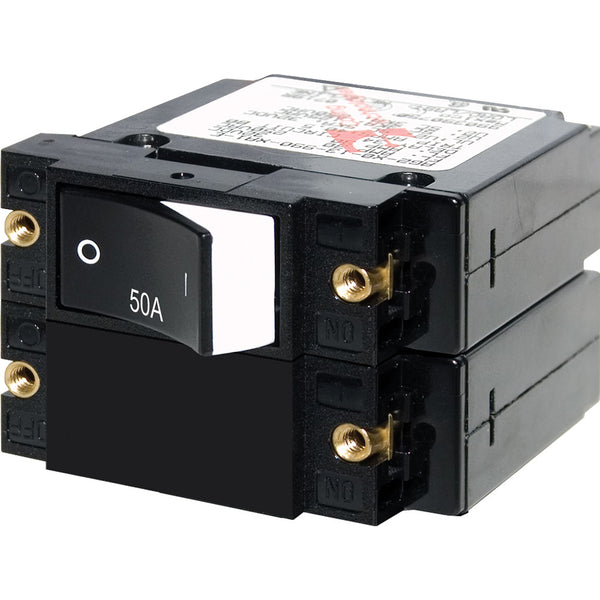 7577 A-Series Raised Rocker Circuit Breaker - Double Pole - 50A