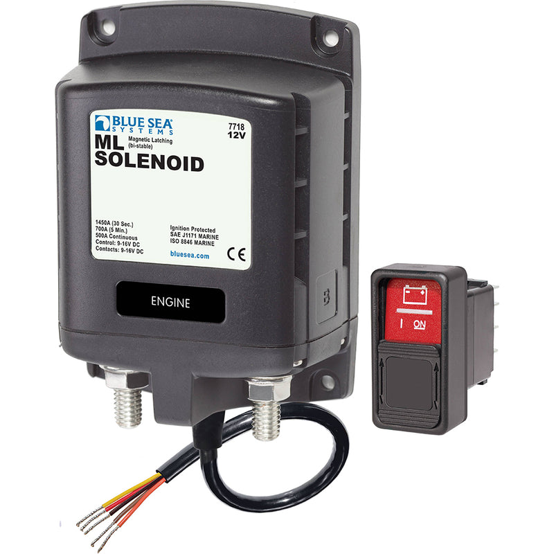 7718 - ML-Series Solenoid Switch - Stripped Wire - 12V