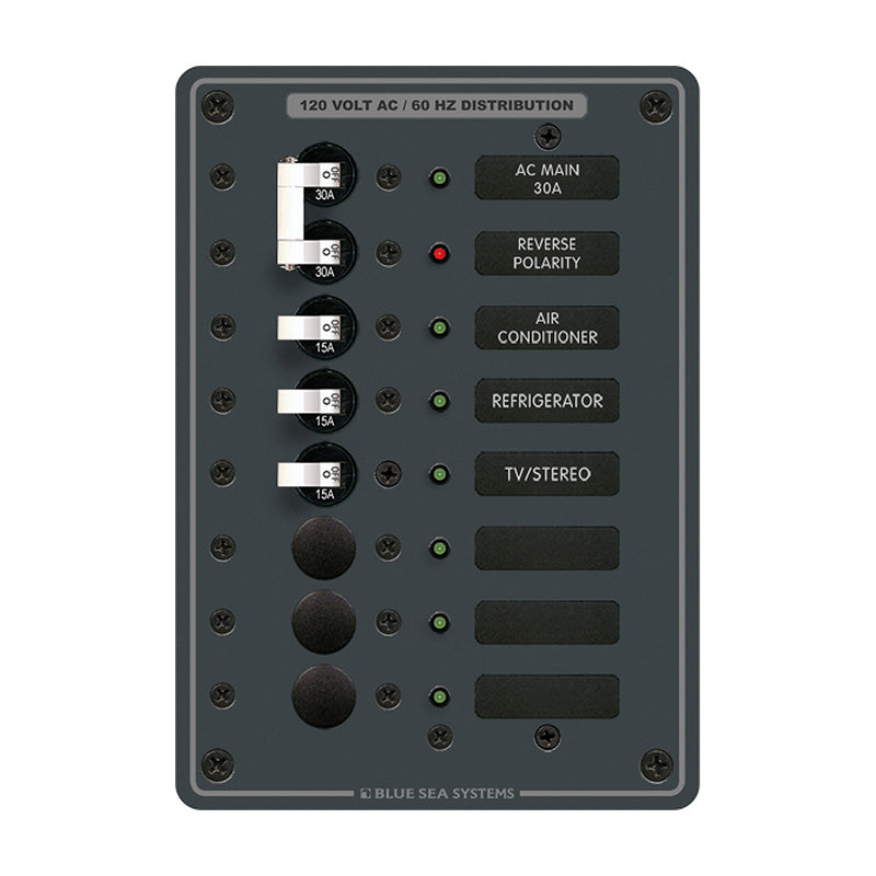 8027 AC Main +6 Position Breaker Panel - White Switches