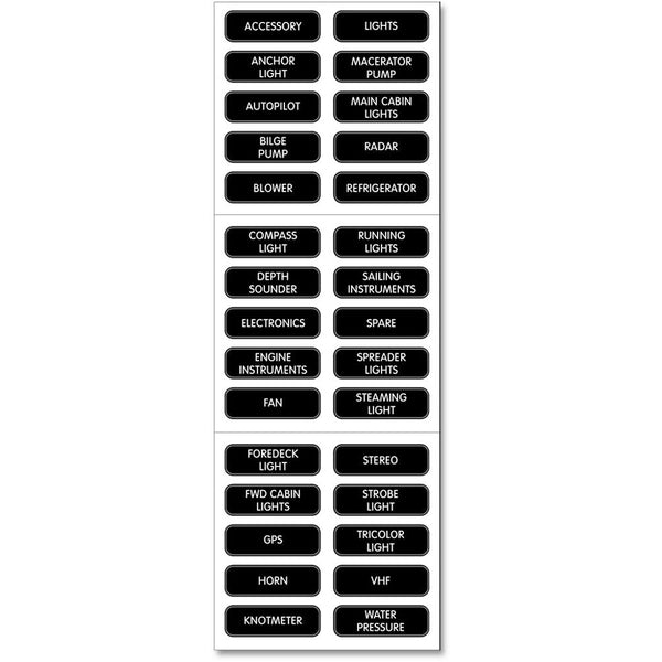 8030 DC Panel Basic 30 Label Set