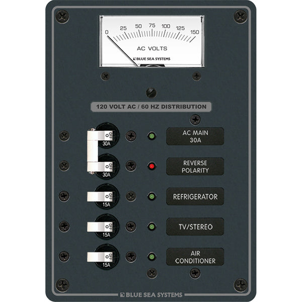 8043 AC Main +3 Positions Toggle Circuit Breaker Panel - White Switches