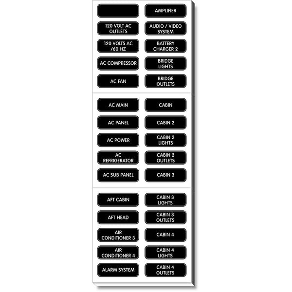 8067 AC Panel Extended 120 Label Set