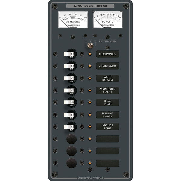 8082 DC 10 Position Toggle Branch Circuit Breaker Panel