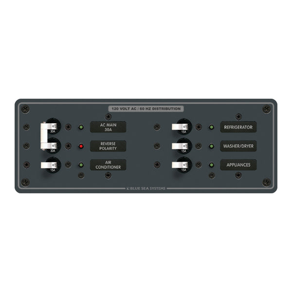 8099 AC Main +4 Positions Toggle Circuit Breaker Panel  (White Switches)