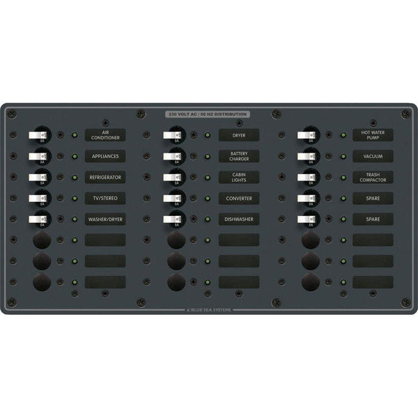 8165 AV 24 Position 230v (European) Breaker Panel - White Switches