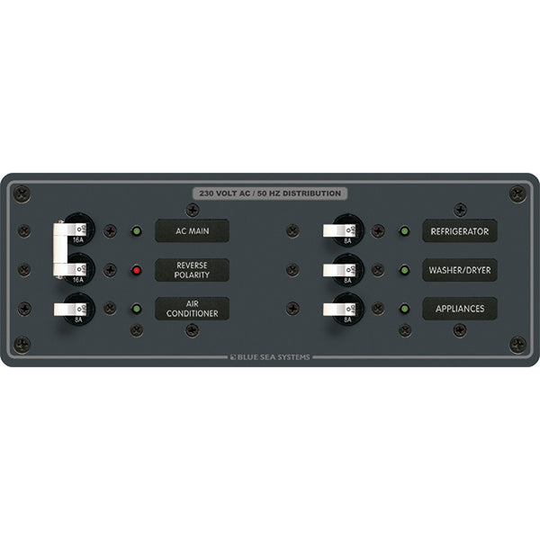 8199 AC Main + Branch A-Series Toggle Circuit Breaker Panel (230V) - Main + 4 Position