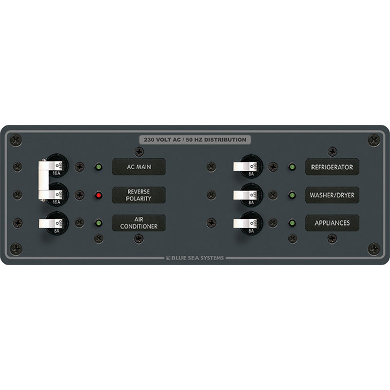 8199 AC Main + Branch A-Series Toggle Circuit Breaker Panel (230V) - Main + 4 Position