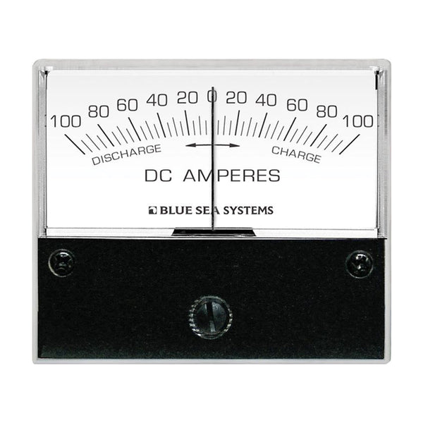 8253 DC Zero Center Analog Ammeter - 2-3/4" Face, 100-0-100 Amperes DC