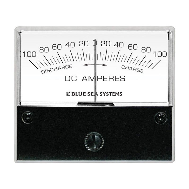 8253 DC Zero Center Analog Ammeter - 2-3/4" Face, 100-0-100 Amperes DC