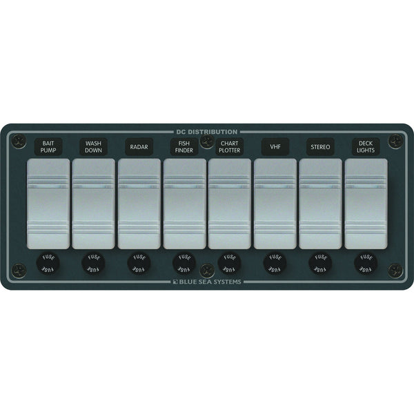8261 Waterproof Panel 8 Position - Slate Grey