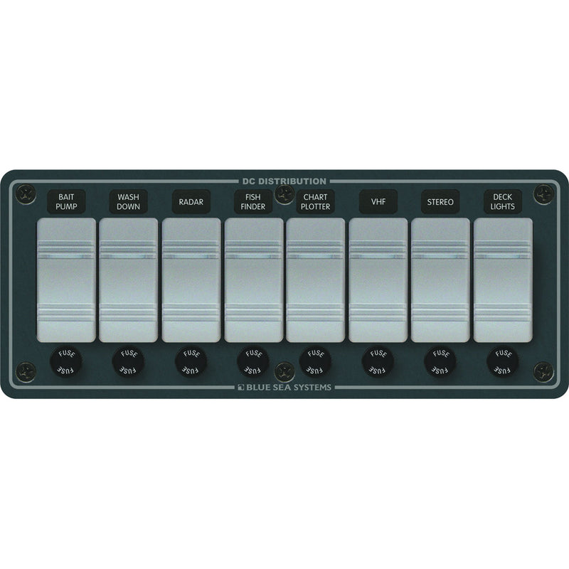 8261 Waterproof Panel 8 Position - Slate Grey