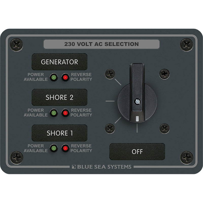 8358 AC Rotary Switch Panel 30 Ampere 3 Positions + OFF, 2 Pole