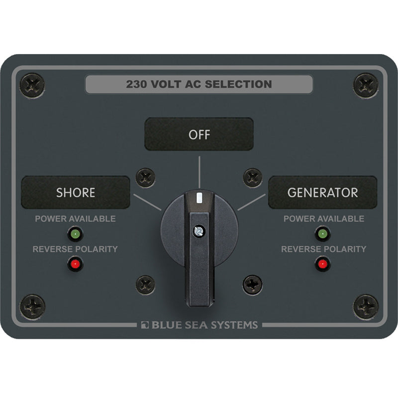 8359 AC Rotary Switch Panel 30 Ampere 2 Positions + OFF, 2 Pole