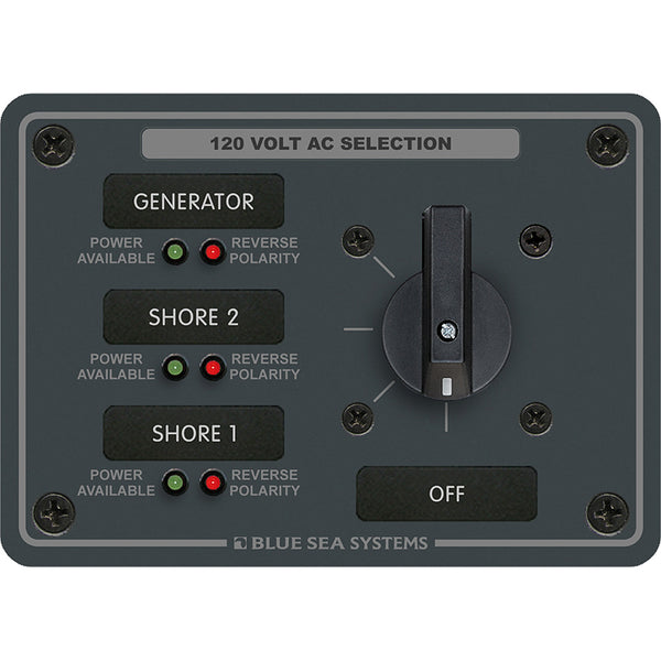 8366 AC Rotary Switch Panel 30 Ampere 3 Positions + OFF, 2 Pole