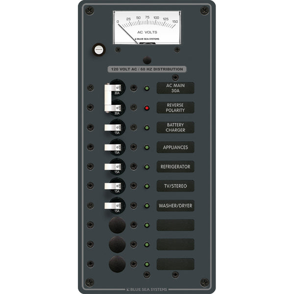 8488 Breaker Panel - AC Main + 8 Positions - White