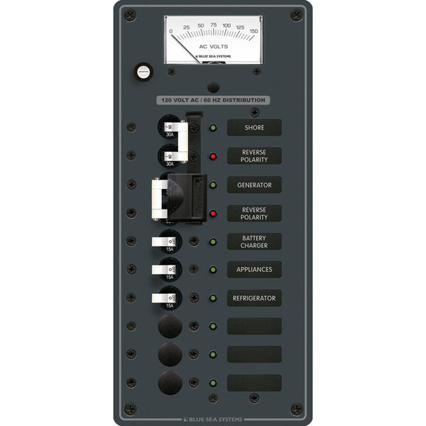 8489 Breaker Panel - AC 2 Sources + 6 Positions - White