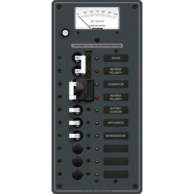 8489 Breaker Panel - AC 2 Sources + 6 Positions - White