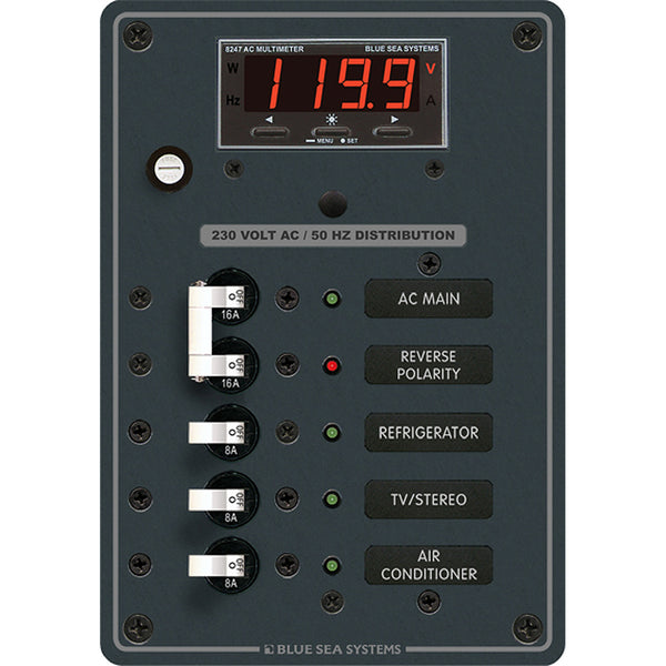 8505 AC Main + Branch A-Series Toggle Circuit Breaker Panel (230V) - Main + 3 Position