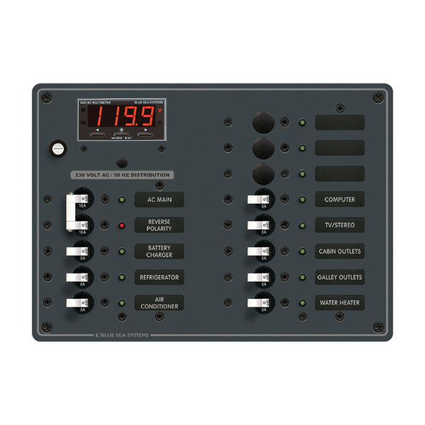 8507 Breaker Panel - AC Main + 11 Position (European) - White