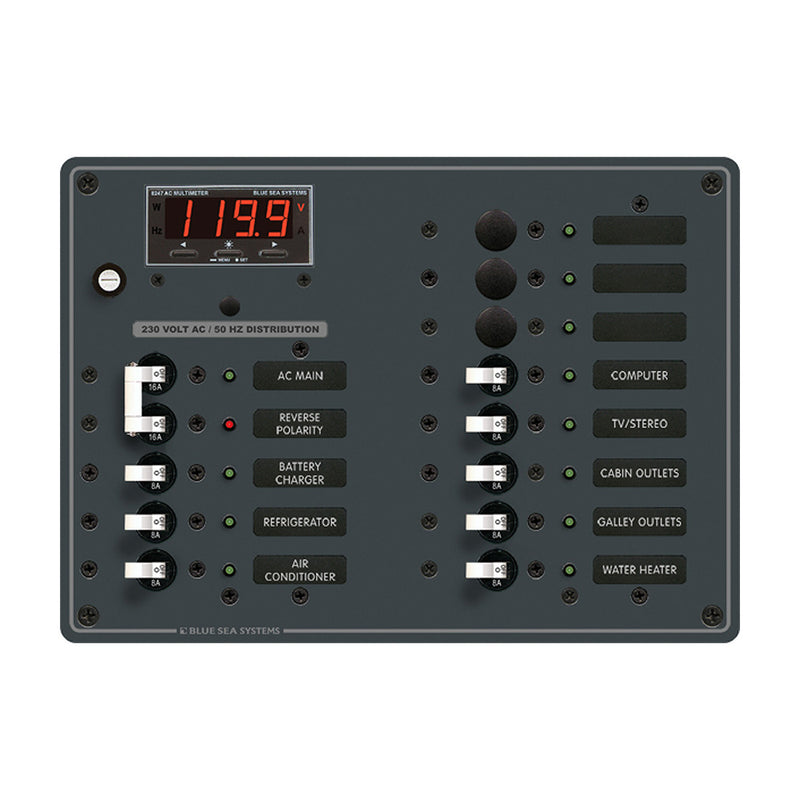8507 Breaker Panel - AC Main + 11 Position (European) - White