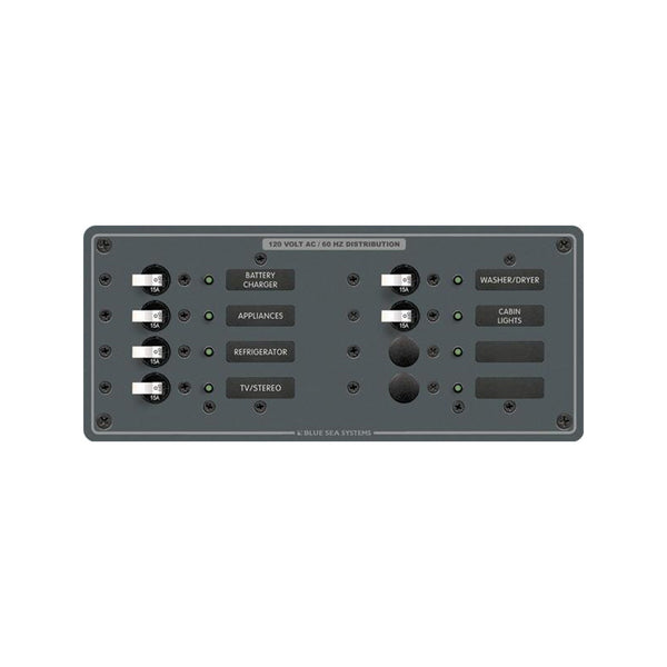 8511 AC 8 Position 230v (European) Breaker Panel (White Switches