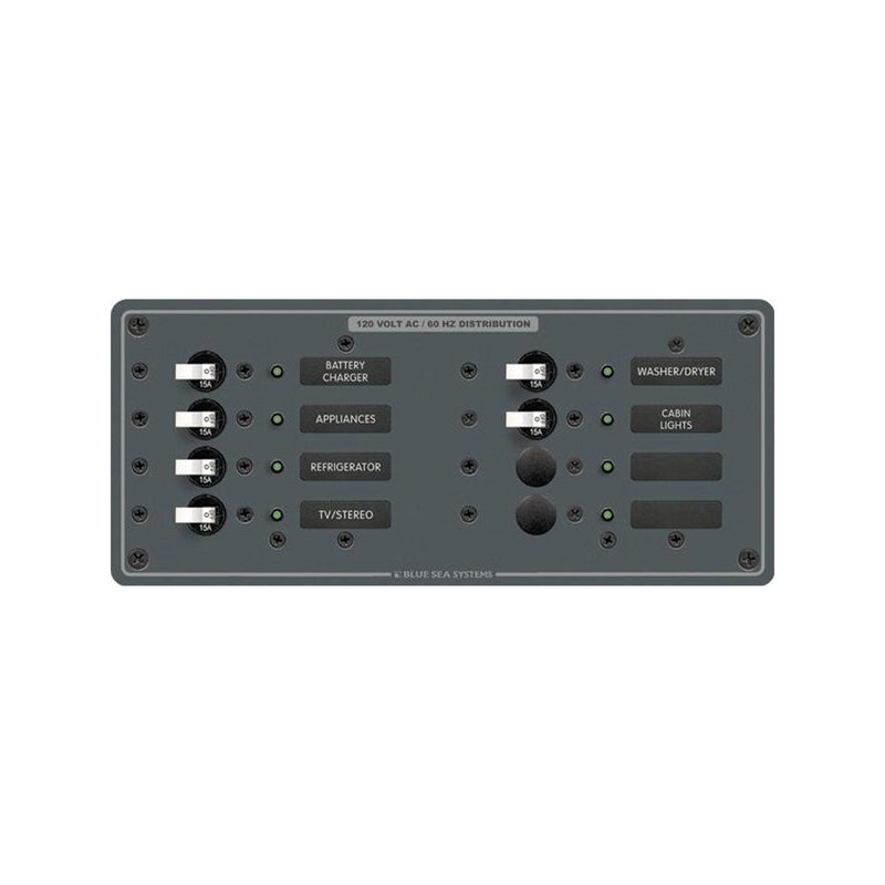 8511 AC 8 Position 230v (European) Breaker Panel (White Switches