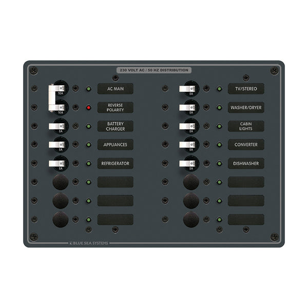 8564 Breaker Panel - AC Main + 14 Positions (European) - White