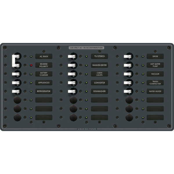 8565 Breaker Panel - AC Main + 22 Positions (European) - White