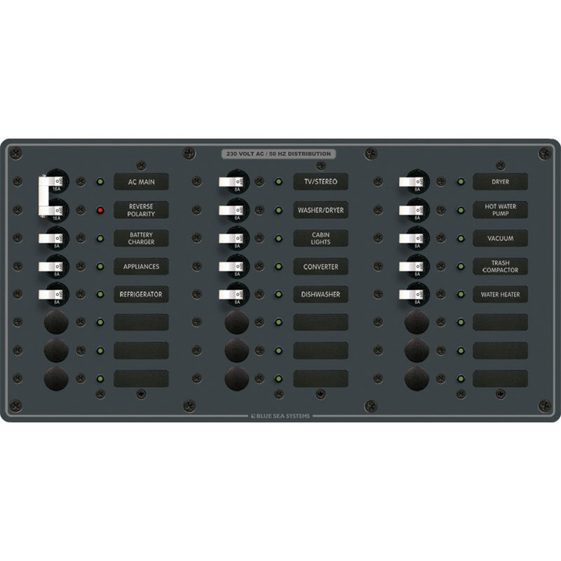 8565 Breaker Panel - AC Main + 22 Positions (European) - White