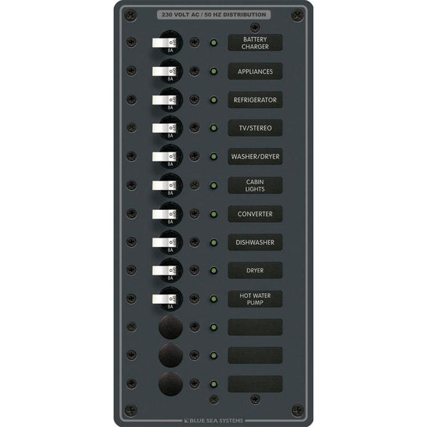 8580 AC 13 Position 230v (European) Breaker Panel (White Switches)
