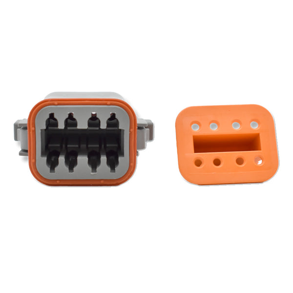 Bluewater 8 Position Female Deutsch Connector w/Wedge Lock