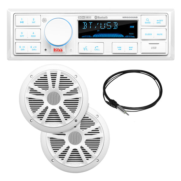 MCK500WB.6 Kit w/MR500UAB, 2 MR6W Speakers, MRANT10 Antenna, & White Remote