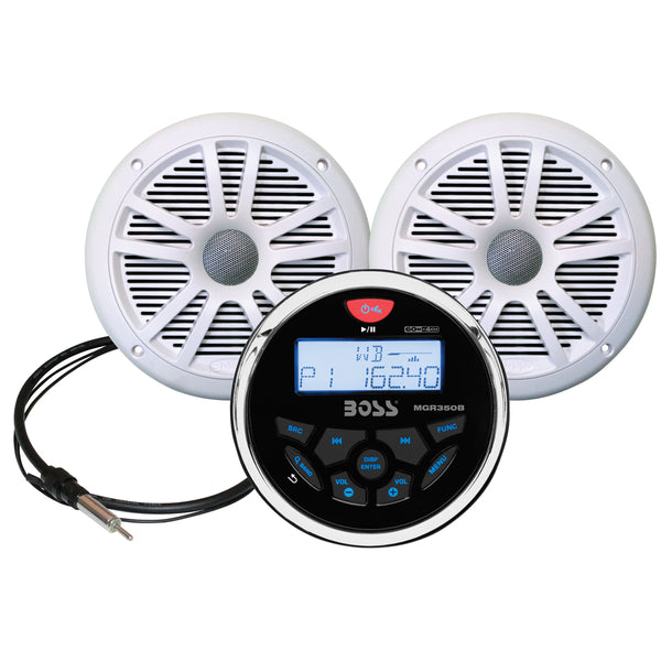MCKGB350W.6 Marine Stereo & 6.5" Speaker Kit - White