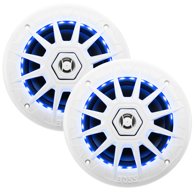MRGB65 Speakers w/RGB Lighting - White - 200W