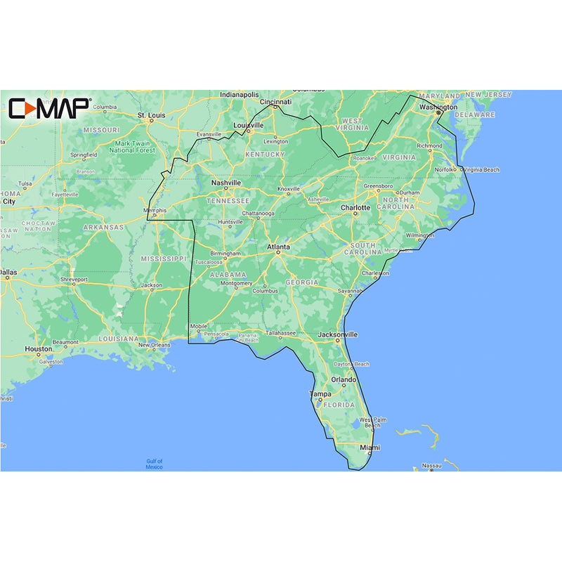 M-NA-Y214-MS US Lakes South East REVEAL™ Inland Chart