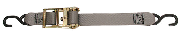 CargoBuckle Multipurpose Ratchet Strap Tie-Down w/S-Hooks - 2" x 15'