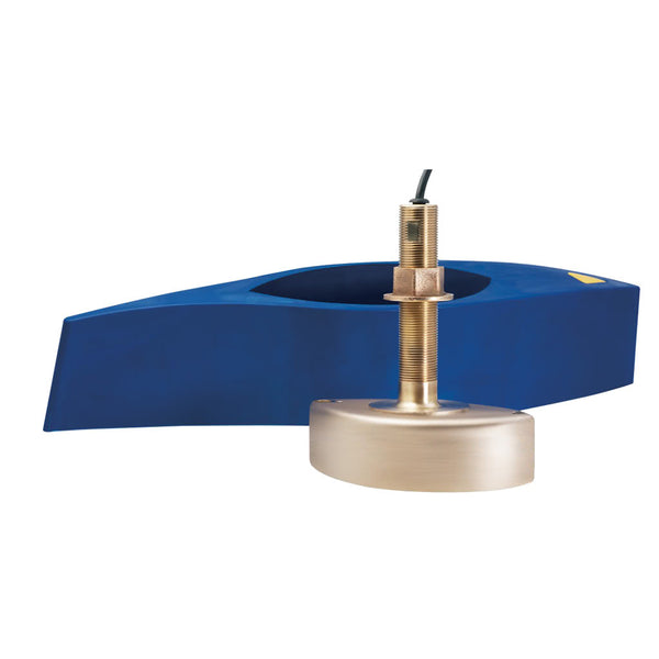 B285M Medium-Frequency CHIRP Transducer w/Temperature - Bronze Thru-Hull w/High Speed Fairing Block