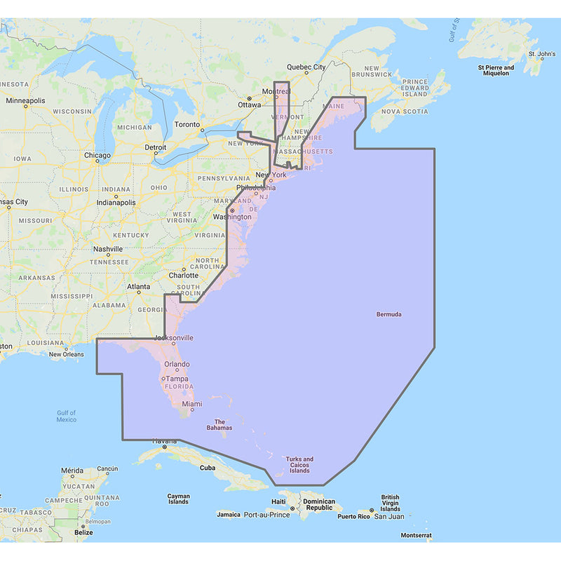 Furuno U.S. East Coast, Bahamas & Bermuda - Vector Charts & Standard Resolution Satellite Photos f/Bahamas - Unlock Code