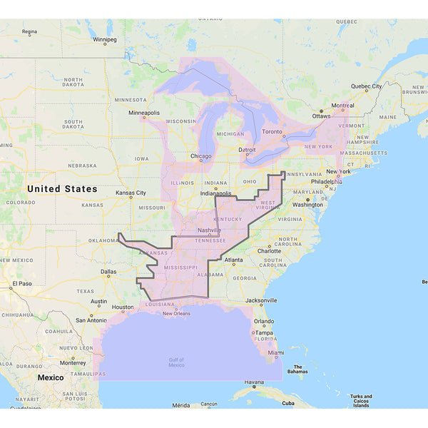 Furuno Gulf of Mexico, Great Lakes & Rivers - Vector Chart & Standard Resolution Satellite Photos f/Part of the Great Lakes - Unlock Code