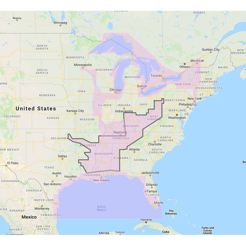 Furuno Gulf of Mexico, Great Lakes & Rivers - Vector Chart & Standard Resolution Satellite Photos f/Part of the Great Lakes - Unlock Code