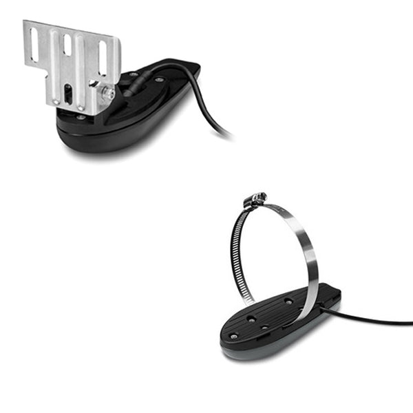 Garmin GT20-TM Transom Mount DownVü 500W (CHIRP 455/800kHz) Traditional 500W (77/200 Hz) Transducer w/Temp - 4-Pin