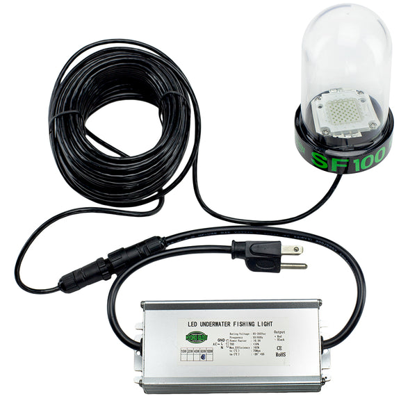 SF100B 100W/120VAC - Underwater Dock Light - Blue Anchored To Bottom