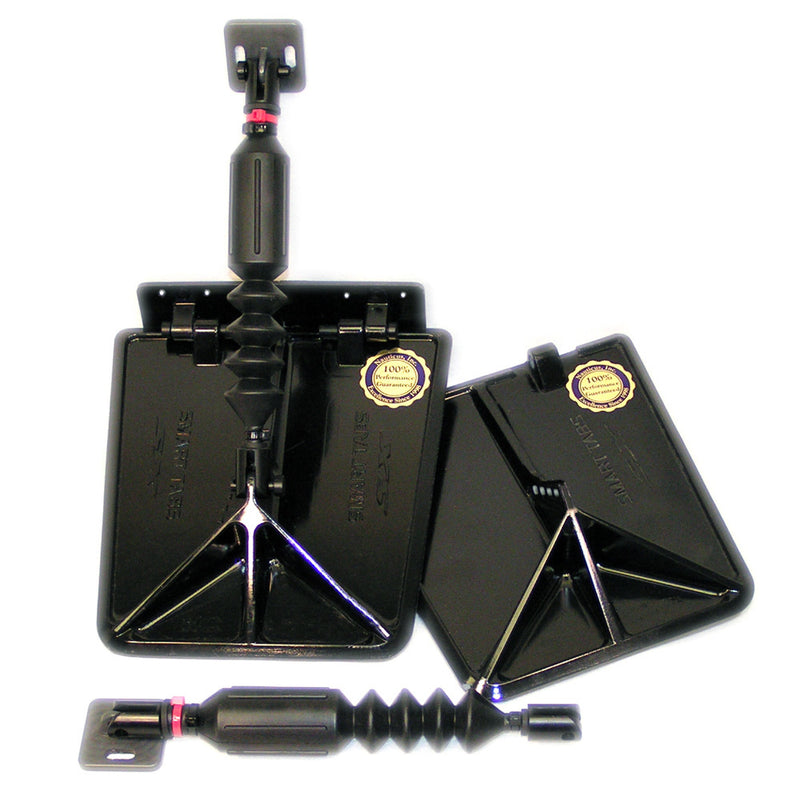 Smart Tab SX Composite Trim Tabs by Lectrotab 9.5” x 10” f/18'-20’ Boat w/150 - 240HP - Black