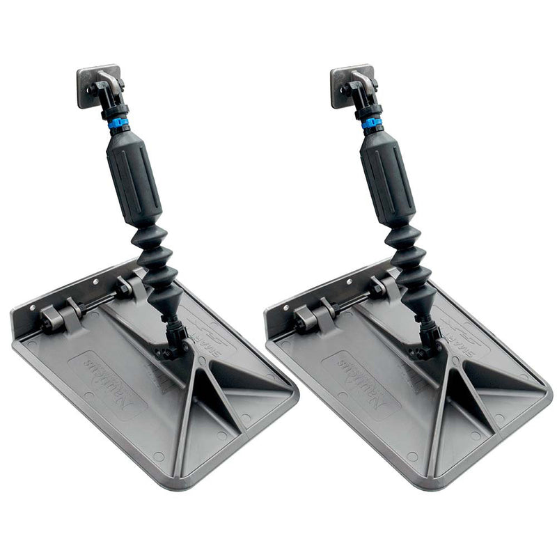 Smart Tabs SX Trim Tabs by Lectrotab 9.5" x 10" f/16'-18' Boats w/60lb Actuators - 60-150HP - Gunmetal Grey