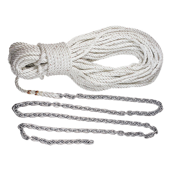 Lewmar Anchor Rode 15’ 5/16” G4 Chain w/300’ 5/8” Rope w/Shackle