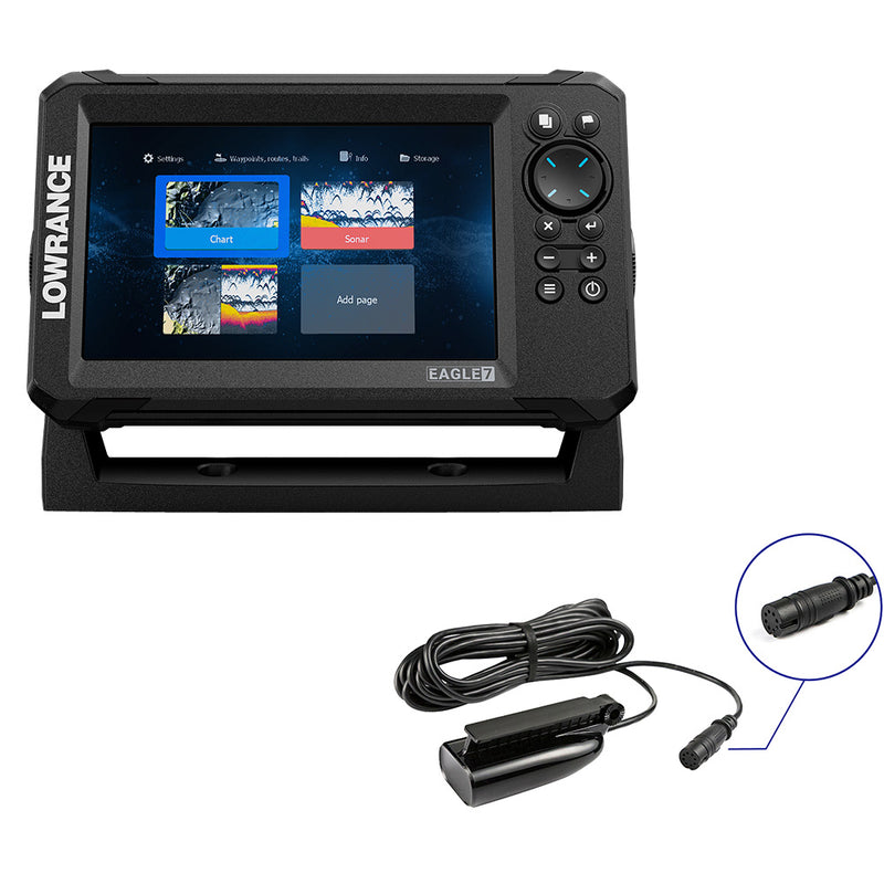 Lowrance Eagle 7 w/SplitShot Transducer & Discover OnBoard Chart