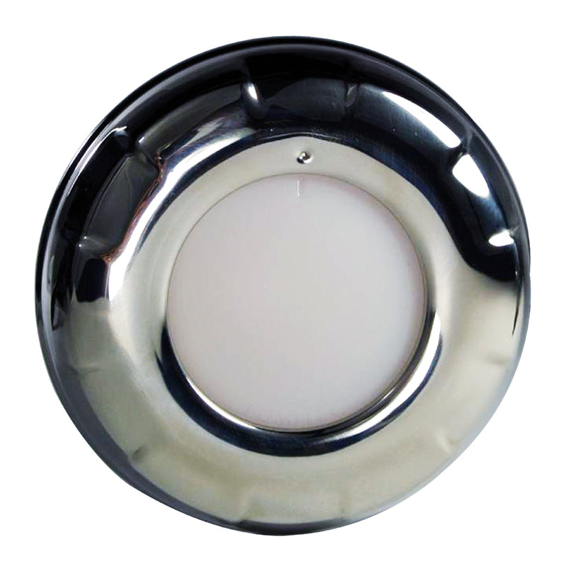 Lumitec Aurora - LED Dome Light - Polished SS Finish - 2-Color White/Red Dimming