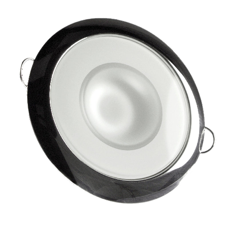 Lumitec Mirage - Flush Mount Down Light - Glass Finish/Polished SS Bezel - 2-Color White/Blue Dimming