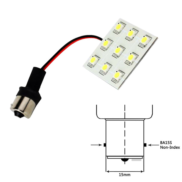 Lunasea Bayonet 9 LED Bulb BA15S - 12VAC or 10-30VDC/2W/149 Lumens - Warm White