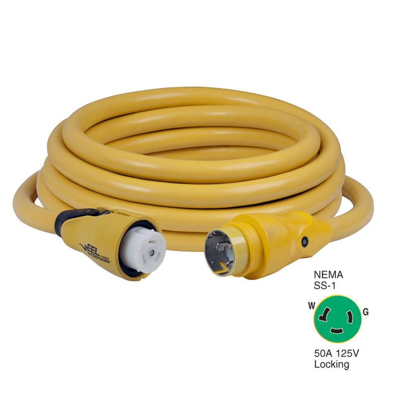 CS503-25 EEL 50A 125V Shore Power Cordset - 25' - Yellow